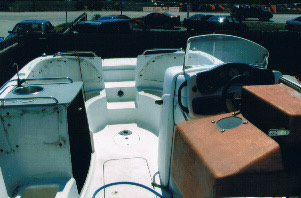 Boat interior upholstery detail