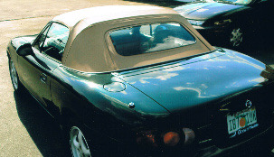 Convertible top fitted to a car