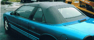Convertible top rear window detail