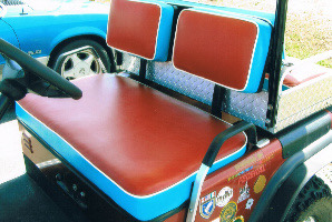 Custom golf cart upholstery